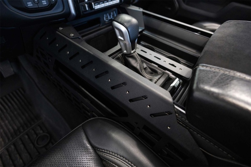 RAM 1500 TRX Center Console Molle Panels & Digital Device Bridge - Addictive Desert Designs - Hammer Black - `21-`27